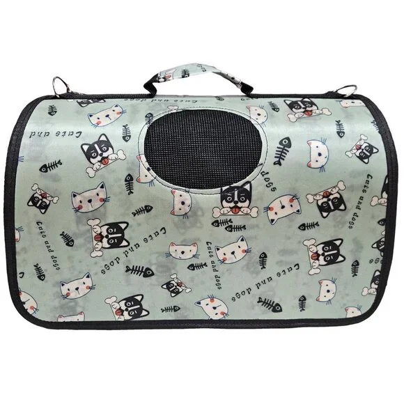 Pet Carrier for Cat, Dog or Other Pets, Cats and Dogs Print - Picture 3 of 7